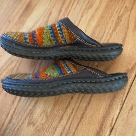 Born wool and leather mules. Still have lots of life in them. Great fall shoe. - Picture 2 of 6